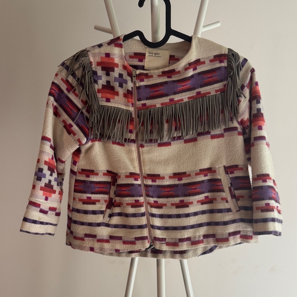 Kids Fringe Jacket - Multicolor